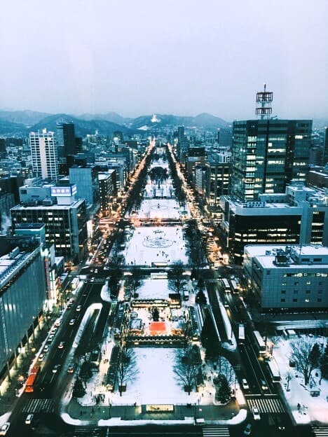 札幌行きのフライト